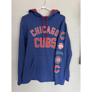 MLB Licensed Chicago Cubs Hoodie Men's Large Baseball Pullover Sweatshirt‎ Blue